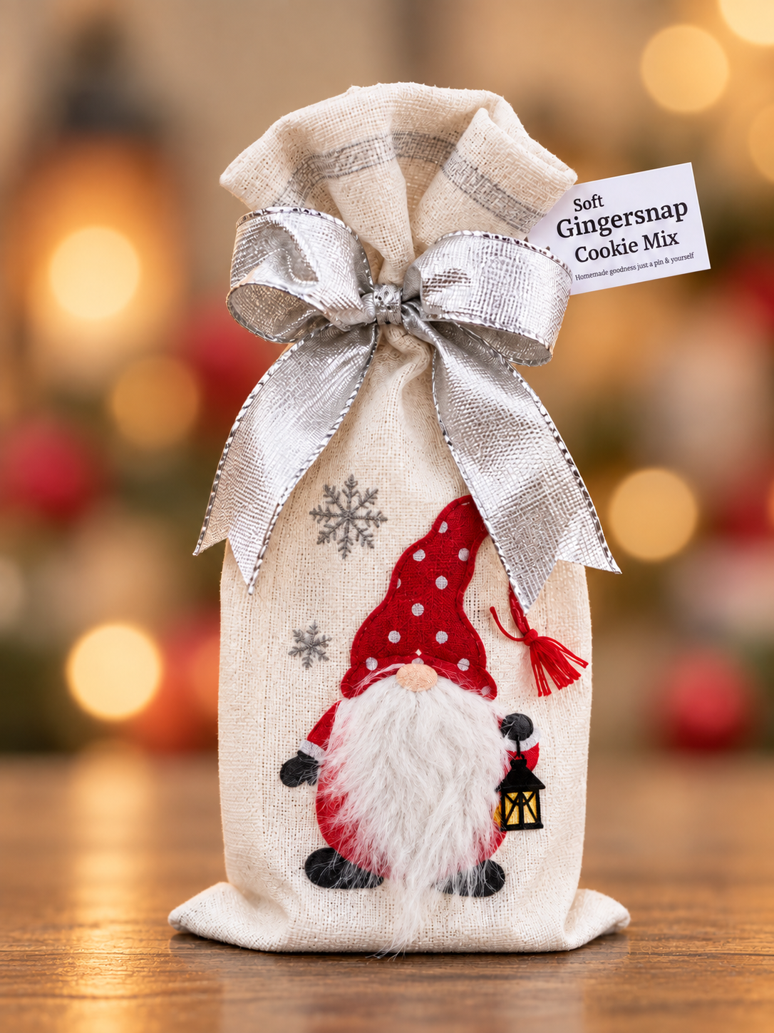 Wintery Gnome Bag ~~ Soft Gingersnap Cookie Mix