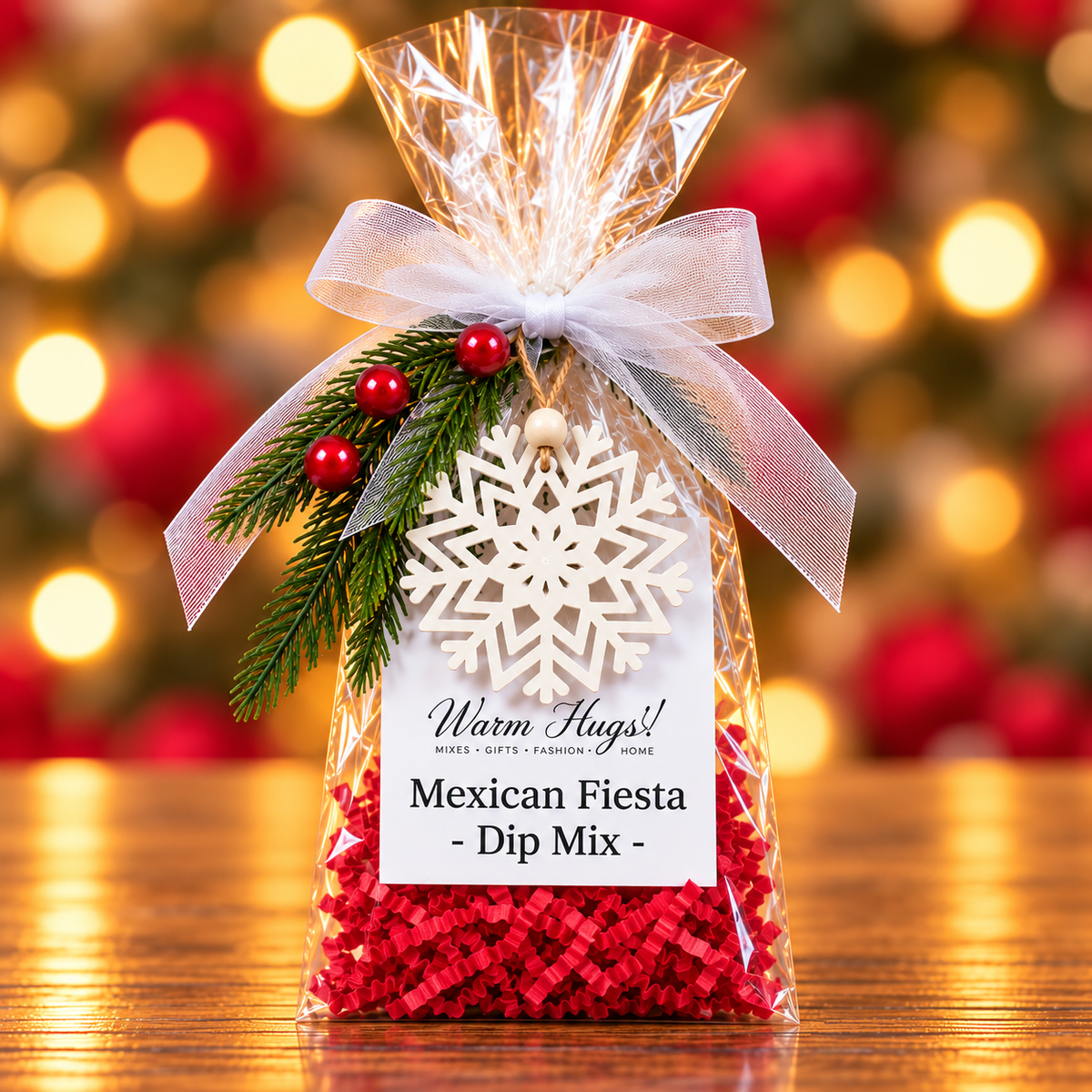 Snowflake Ornament ~~ Mexican Fiesta or Country Herb Dip Mix